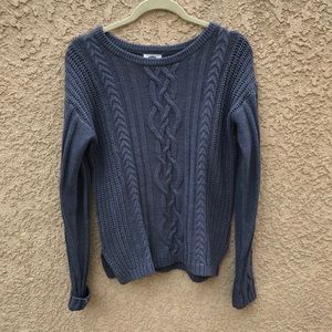 Old Navy Blue braided Knitted Sweater